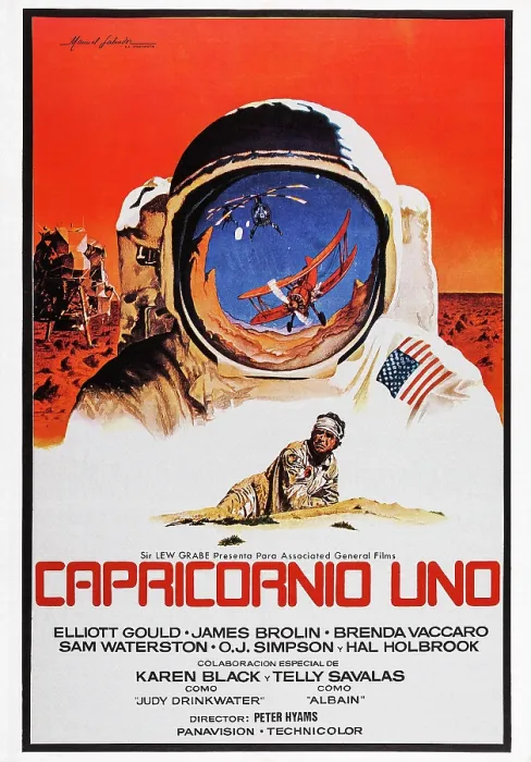 Framed Print : CAPRICORN ONE, (aka CAPRICORNIO UNO), Spanish language poster art, James Brolin, 1978. Warner Brothers / courtesy Everett Collection Framed Print : CAPRICORN ONE, (aka CAPRICORNIO UNO), Spanish language poster art, James Brolin, 1978. Warner Brothers / courtesy Everett Collection