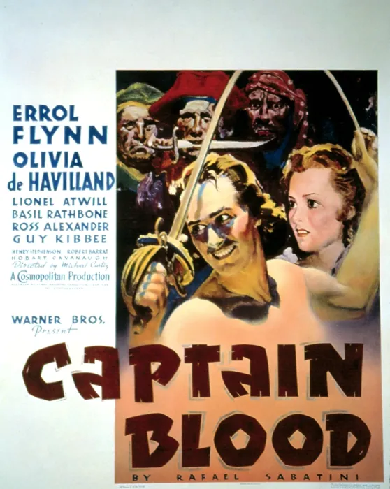 Framed Print : CAPTAIN BLOOD, Errol Flynn, Olivia de Havilland, 1935