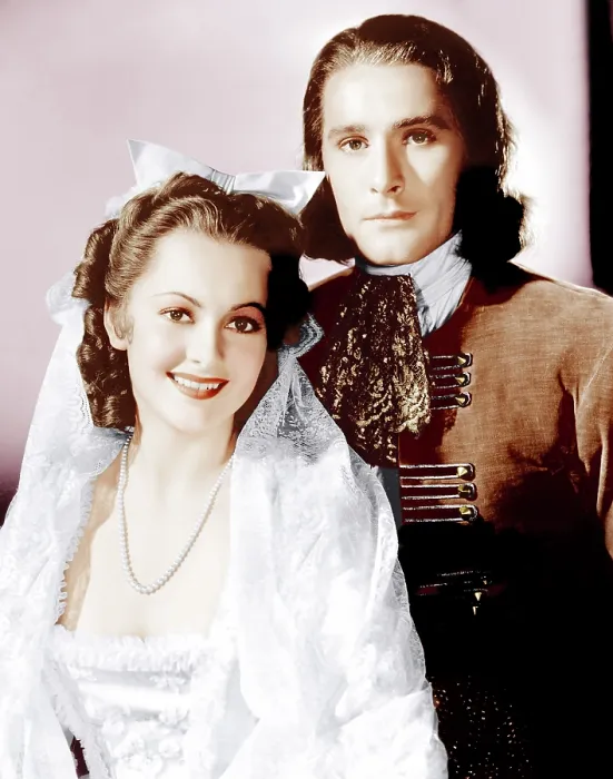 Framed Print : CAPTAIN BLOOD, from left: Olivia de Havilland, Errol Flynn, 1935