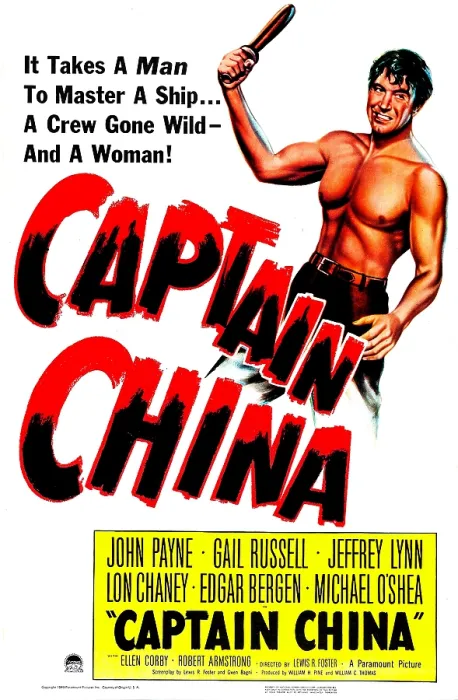 Framed Print : CAPTAIN CHINA, US poster, John Payne, 1950 Framed Print : CAPTAIN CHINA, US poster, John Payne, 1950