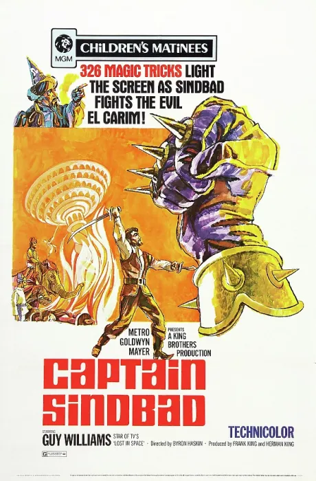 Framed Print : CAPTAIN SINDBAD, US poster art, Guy Williams (arm raised), 1963 Framed Print : CAPTAIN SINDBAD, US poster art, Guy Williams (arm raised), 1963