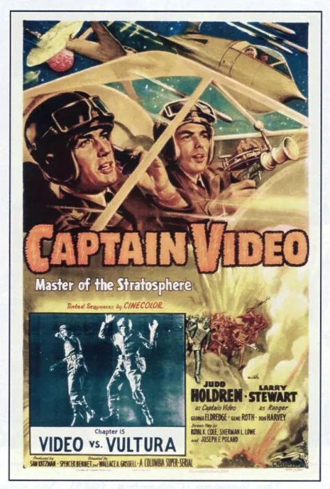 Framed Print : CAPTAIN VIDEO: MASTER OF THE STRATOSPHERE, top from left: Judd Holdren, Larry Stewart in Chapter 15: Video Vs. Vultura, 1951 Framed Print : CAPTAIN VIDEO: MASTER OF THE STRATOSPHERE, top from left: Judd Holdren, Larry Stewart in Chapter 15: Video Vs. Vultura, 1951