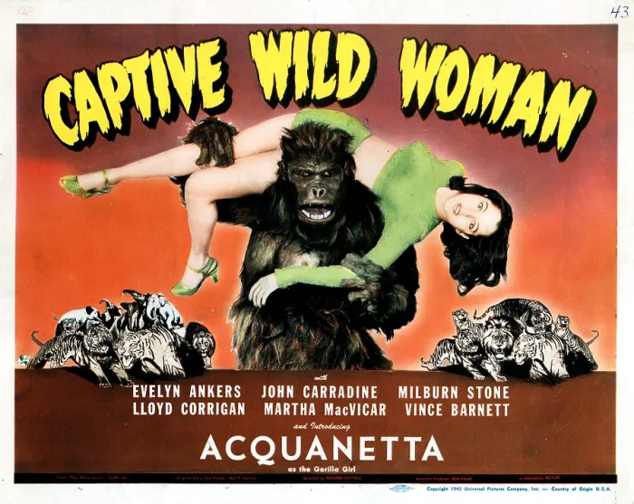 Framed Print : CAPTIVE WILD WOMAN, Ray Crash Corrigan, carrying Acquanetta, 1943 Framed Print : CAPTIVE WILD WOMAN, Ray Crash Corrigan, carrying Acquanetta, 1943