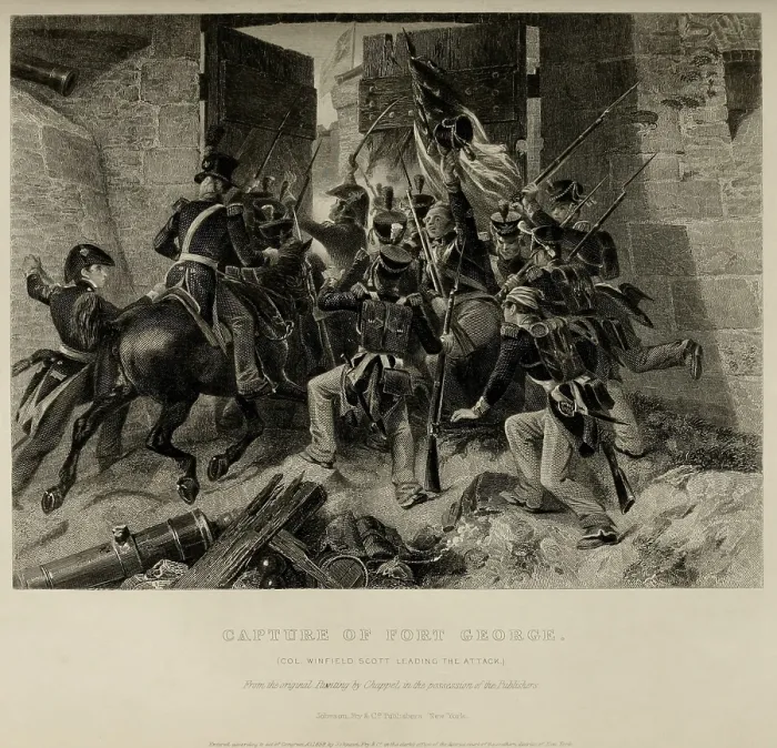 Framed Print : Capture of Fort George. Col. Winfred Scott lead Americans to defeat British forces and captured the Fort George in Upper Canada. May 27 1813 Framed Print : Capture of Fort George. Col. Winfred Scott lead Americans to defeat British forces and captured the Fort George in Upper Canada. May 27 1813