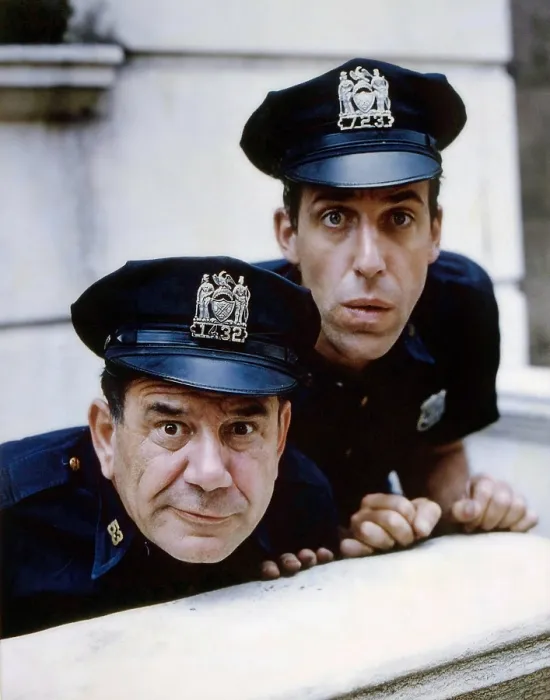 Framed Print : CAR 54, WHERE ARE YOU?, from left: Fred Gwynne, Joe E. Ross, (1961), 1961-1963