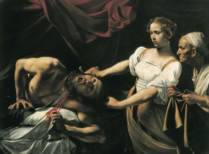 Framed Print : CARAVAGGIO, Michelangelo Merisi da (1573-1610). Judith and Holofernes. 1598. Baroque art. Oil on canvas. ITALY. Rome