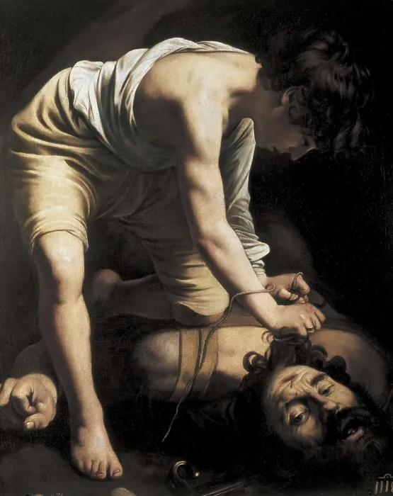 Framed Print : CARAVAGGIO, Michelangelo Merisi da (1573-1610). David Victorious over Goliath. 1600. Baroque art. Oil on canvas. SPAIN. Madrid. Prado Museum Framed Print : CARAVAGGIO, Michelangelo Merisi da (1573-1610). David Victorious over Goliath. 1600. Baroque art. Oil on canvas. SPAIN. Madrid. Prado Museum