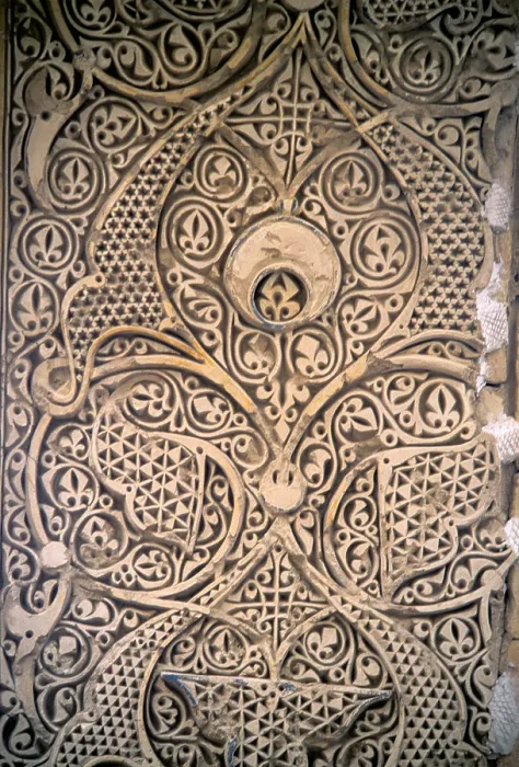 Framed Print : Caravanserai or Caravansary Ribat i Mahi, by Unknown Artist, 11th Century, - Iran, Sarakhs, Sarakhs, Sarakhs, Ribat-i Mahi. Detail of the entrance decoration