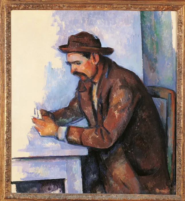 Framed Print : The Card Players, by Paul Czanne, 1890 - 1892 about, 19th Century, oil on canvas, cm 50 x 46 - France, Ile de France, Paris, Muse dOrsay, RF1997-54. All