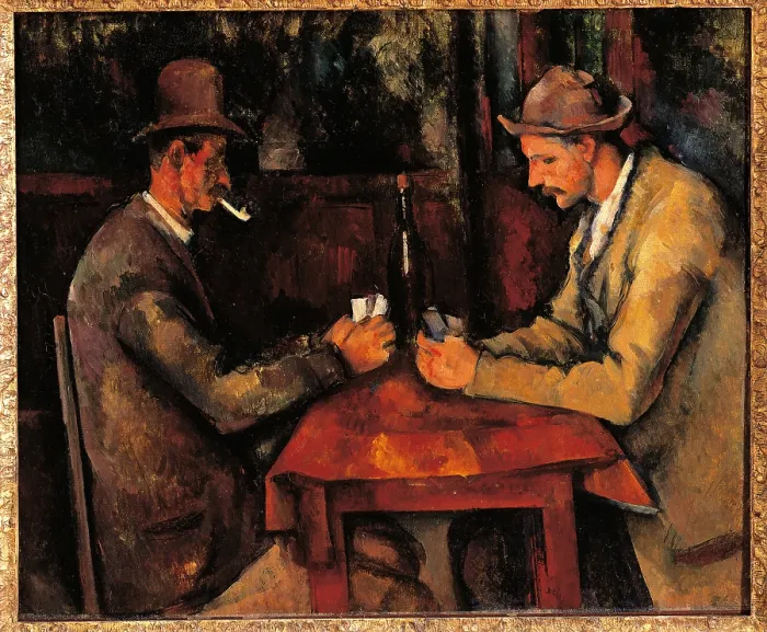 Framed Print : The Card Players, by Paul Czanne, 1890 - 1892 about, 19th Century, oil on canvas, cm 47, 5 x 57 - France, Ile de France, Paris, Muse dOrsay. All