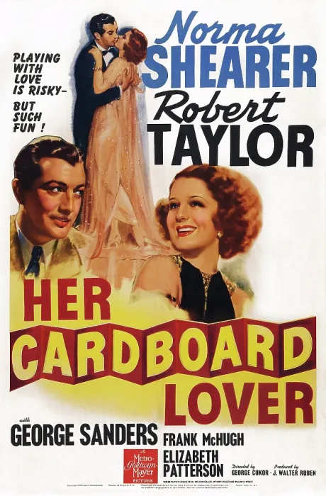 Framed Print : HER CARDBOARD LOVER, US poster art, from left: Robert Taylor, Norma Shearer, 1942