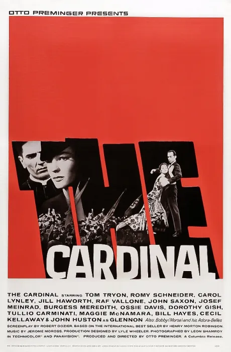 Framed Print : THE CARDINAL, US poster art, left: Tom Tryon, Romy Schneider, 1963