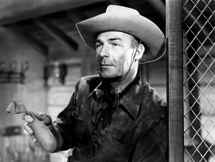 Framed Print : THE CARIBOO TRAIL, Randolph Scott, 1950. 20th Century Fox Film Corporation, TM & Copyright / courtesy Everett Collection