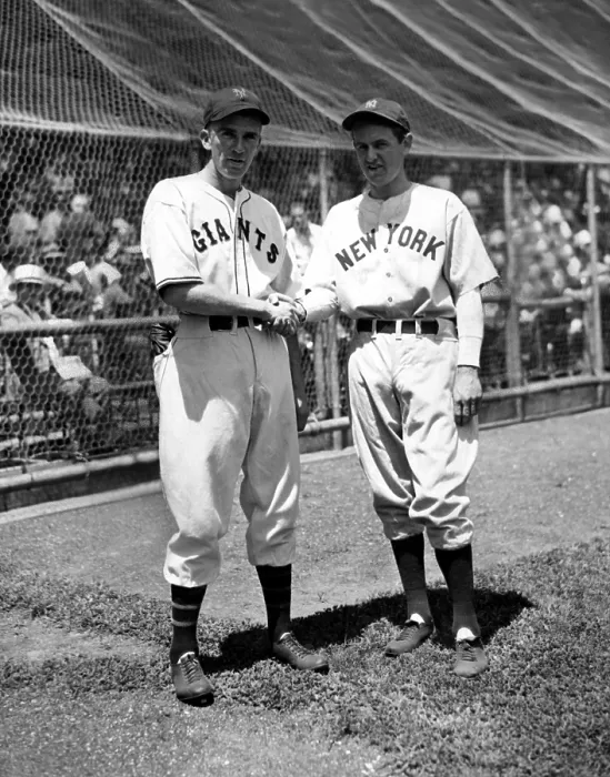 Framed Print : Carl Hubbell & Vernon Lefty Gomez of NYs Giants and Yankees are starting pitchers for the 2nd All-Star Game, The Polo Grounds, NYC, 7 / 10 / 34 Framed Print : Carl Hubbell & Vernon Lefty Gomez of NYs Giants and Yankees are starting pitchers for the 2nd All-Star Game, The Polo Grounds, NYC, 7 / 10 / 34