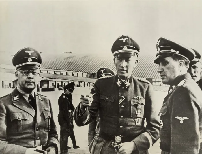 Framed Print : Carl Oberg (left)and Heydrich Reinhard (center), Hitler's architects of the Holocaust, in Paris, ca. 1940-42 Framed Print : Carl Oberg (left)and Heydrich Reinhard (center), Hitler's architects of the Holocaust, in Paris, ca. 1940-42
