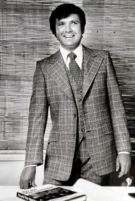 Framed Print : Carleton Varney, an interior designer, wearing a Christian Dior suit, 1973. Courtesy: CSU Archives / Everett Collection Framed Print : Carleton Varney, an interior designer, wearing a Christian Dior suit, 1973. Courtesy: CSU Archives / Everett Collection