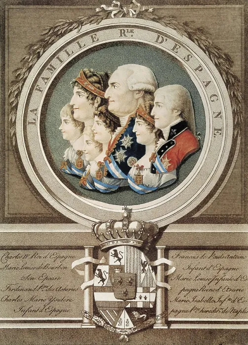 Framed Print : Carlos IV of Spain and the royal family: Mara Luisa of Parma; Fernando