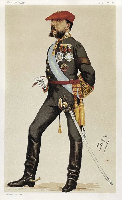 Framed Print : CARLOS VII, Carlos Mara de los Dolores de Borbn y Austria-Este (1848-1909). Spain. Carlism. Caricature of Charles VII, Carlist pretender to the throne