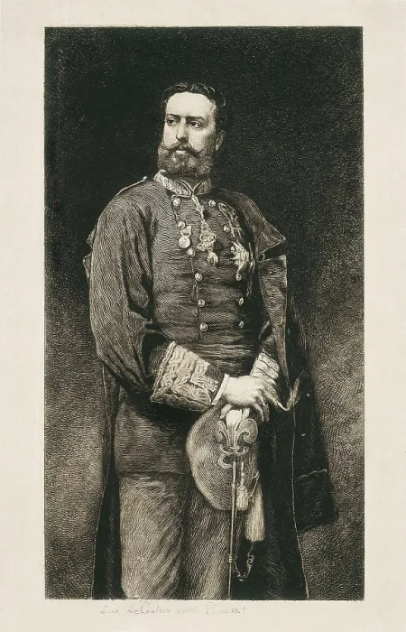 Framed Print : CARLOS VII, Carlos Mara de los Dolores de Borbn y Austria-Este (1848-1909). Spain. Carlism. Charles VII smoking. Carlist pretender to the throne. Engraving. SPAIN. Madrid Framed Print : CARLOS VII, Carlos Mara de los Dolores de Borbn y Austria-Este (1848-1909). Spain. Carlism. Charles VII smoking. Carlist pretender to the throne. Engraving. SPAIN. Madrid