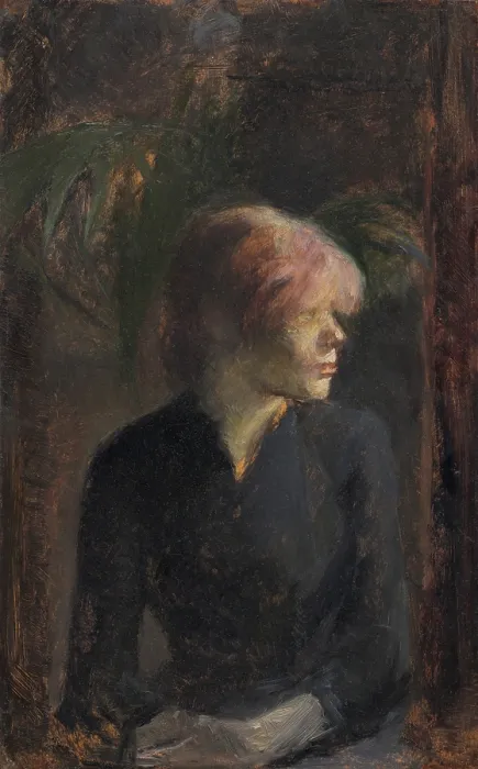 Framed Print : Carmen Gaudin, by Henri de Toulouse-Lautrec, 1885, French Post-Impressionism painting, oil on wood