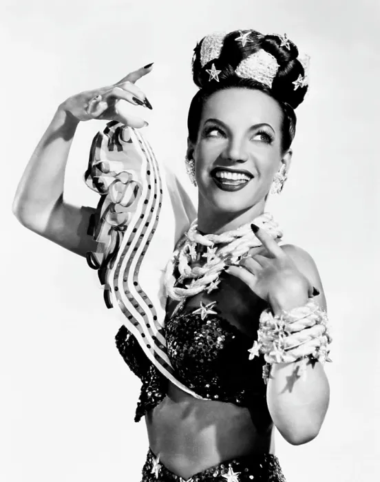 Framed Print : Carmen Miranda, celebrating the Fourth of July, ca. mid-1940s