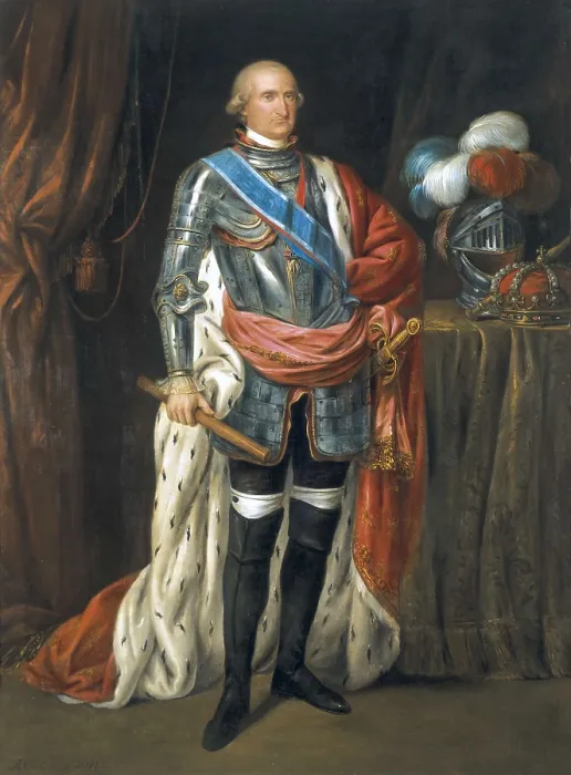 Framed Print : CARNICERO, Antonio (1748-1814). Portrait of Charlos IV with Armour. 1789. Oil on canvas. AISA / Everett Collection**US SALES ONLY**