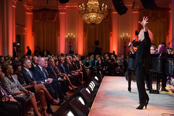 Framed Print : Carole King singing on stage in the White House East Room. President Obama presented King with the 2013 Library of Congress Gershwin Prize for Popular Song. May 22, 2013 Framed Print : Carole King singing on stage in the White House East Room. President Obama presented King with the 2013 Library of Congress Gershwin Prize for Popular Song. May 22, 2013