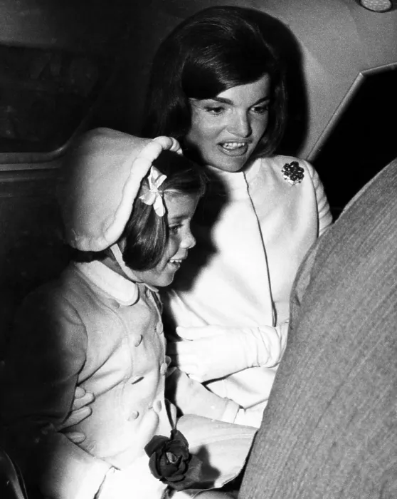 Framed Print : Caroline Kennedy, Jacqueline Kennedy, leave for Idlewild Airport for a vacation to Rome for two weeks. August 7, 1962. Courtesy: CSU Archives / Everett Collection