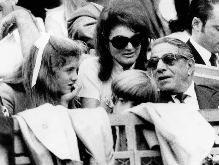 Framed Print : Caroline Kennedy, John F. Kennedy Jr. Jacqueline Onassis and Aristotle Onassis watch the World Series, 1969. Courtesy: CSU Archives / Everett Collection