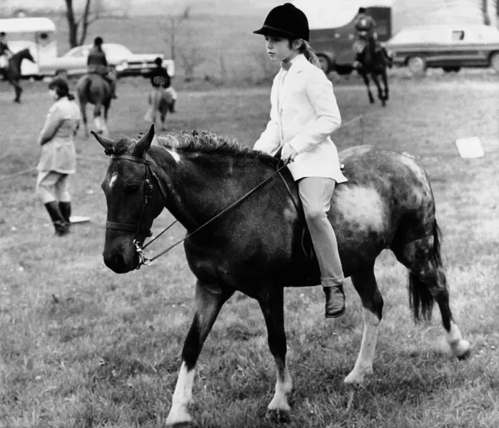 Framed Print : Caroline Kennedy, nine years old, rides her pony Macaroni, at the annual St. Bernard's Horse Show. Gladstone, New Jersey. May 16, 1966 Framed Print : Caroline Kennedy, nine years old, rides her pony Macaroni, at the annual St. Bernard's Horse Show. Gladstone, New Jersey. May 16, 1966