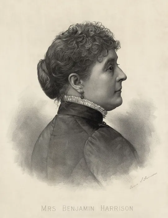 Framed Print : Caroline Scott Harrison, wife of Benjamin Harrison, 23rd President of the US, 1888 Framed Print : Caroline Scott Harrison, wife of Benjamin Harrison, 23rd President of the US, 1888