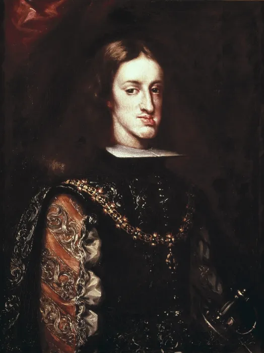 Framed Print : Carreno de Miranda, Disciple of (end 16th century). King Charles II. end 17th c. Attributed to a disciple of Carreno, maybe Claudio Coello (1642-1693). Oil on canvas. SPAIN Framed Print : Carreno de Miranda, Disciple of (end 16th century). King Charles II. end 17th c. Attributed to a disciple of Carreno, maybe Claudio Coello (1642-1693). Oil on canvas. SPAIN