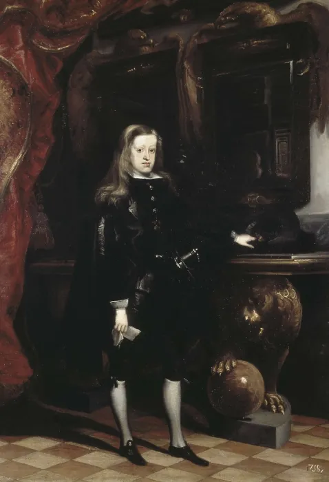 Framed Print : CARREO DE MIRANDA, Juan (1614-1685). Portrait of Charles II. ca. 1675. Baroque art. Oil on canvas. SPAIN. Madrid. Prado Museum. AISA / Everett Collection**US SALES ONLY**