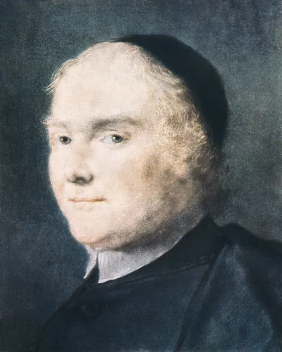 Framed Print : CARRIERA, Rosalba (1675-1757). Portrait of Pietro Metastasio. Italian school. Pastel. GERMANY. Dresden. Staatliche Kunstsammlungen (State Art Collections Dresden )