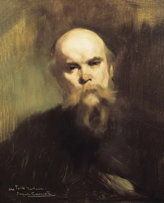 Framed Print : CARRIERE, Eugne (1849-1906). Paul Verlaine. 1890. Portrait. Symbolism. Oil on canvas. FRANCE. Paris. Muse d'Orsay (Orsay Museum). AISA / Everett Collection**US SALES ONLY**