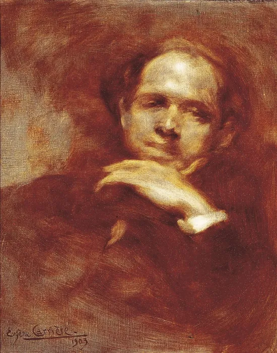 Framed Print : CARRIERE, Eugne (1849-1906). Portrait of Pau Casals. 1903. Symbolism. Oil on canvas. SPAIN. El Vendrell. Pau Casals House Museum. AISA / Everett Collection**US SALES ONLY**