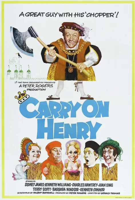 Framed Print : CARRY ON HENRY, British poster, center: Sidney James, 1971 Framed Print : CARRY ON HENRY, British poster, center: Sidney James, 1971