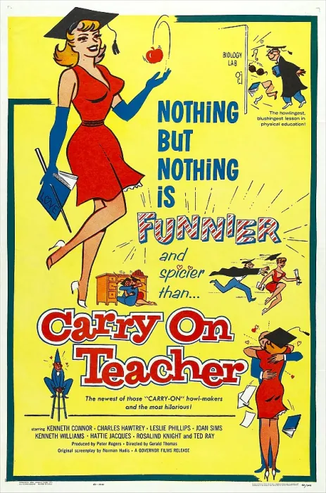Framed Print : CARRY ON TEACHER, British poster, 1959