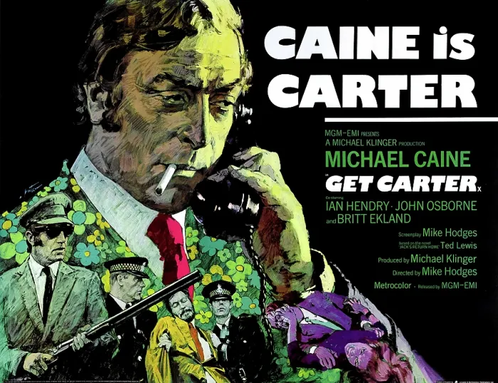 Framed Print : GET CARTER, British poster, Michael Caine, 1971 Framed Print : GET CARTER, British poster, Michael Caine, 1971
