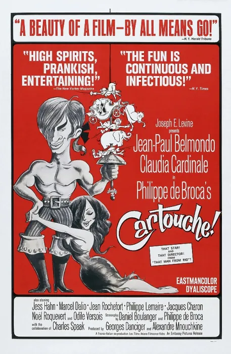 Framed Print : CARTOUCHE, US poster, from left: Jean-Paul Belmondo, Claudia Cardinale, 1962