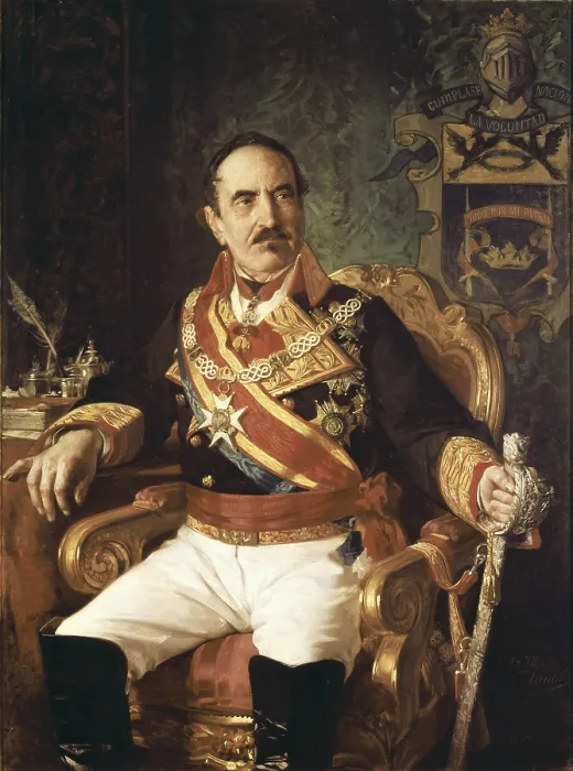 Framed Print : CASADO DEL ALISAL, Jose (1832-1886). Portait of D. Baldomero FernAndez Alvarez Espartero, Duke of the Victoria and Prince of Vergara. 1872. Oil on canvas. SPAIN. Madrid