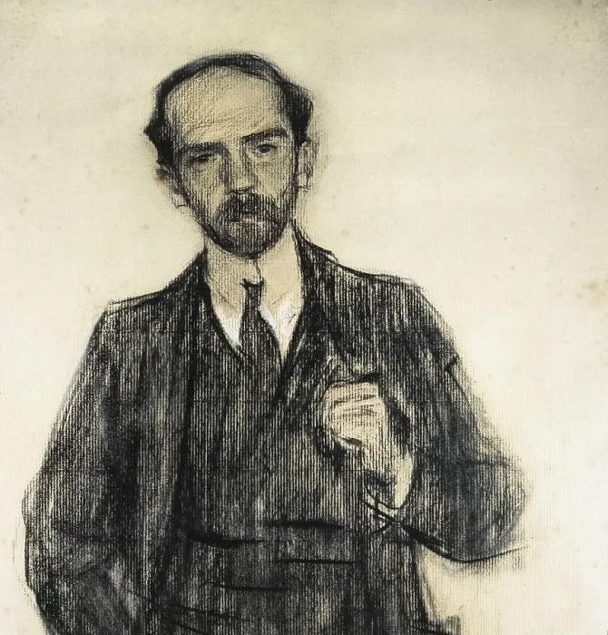 Framed Print : CASAS i CARBO, Ramn (1866-1932). Portrait of Po Baroja. ca. 1904 - 1905. Detail. Modernism. Drawing. SPAIN. Barcelona. National Art Museum of Catalonia Framed Print : CASAS i CARBO, Ramn (1866-1932). Portrait of Po Baroja. ca. 1904 - 1905. Detail. Modernism. Drawing. SPAIN. Barcelona. National Art Museum of Catalonia