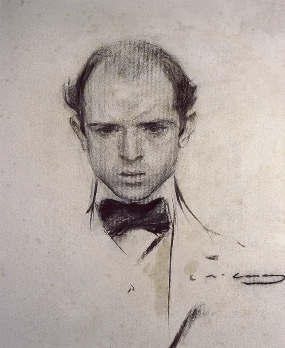 Framed Print : CASAS i CARBO, Ramon (1866-1932). Portrait of Pau Casals. 1900s. Modernism. Drawing. SPAIN. Barcelona. National Art Museum of Catalonia