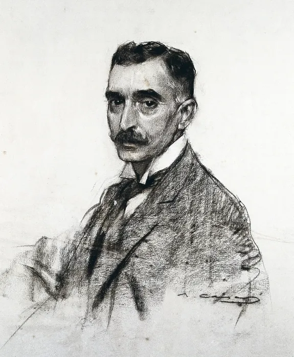 Framed Print : CASAS i CARBO, Ramon (1866-1932). Portrait of Francesc Maci. 1899 - 1909. Charcoal and pastel drawing. Modernism. Drawing. SPAIN. Barcelona. National Art Museum of Catalonia. - J
