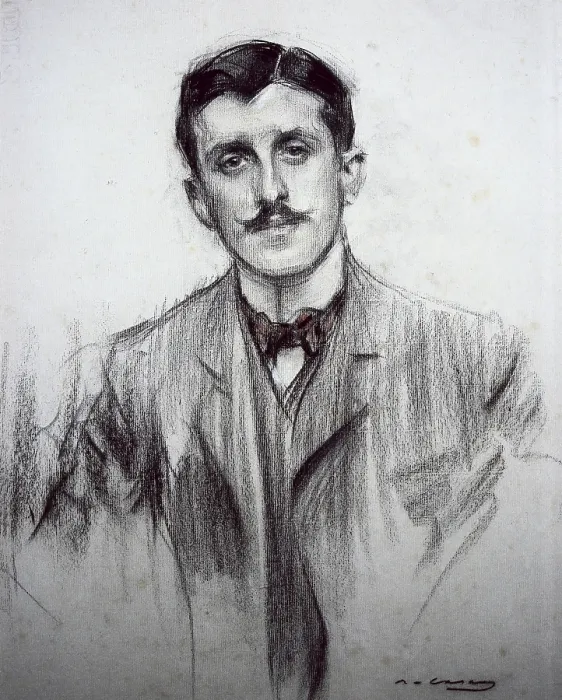 Framed Print : CASAS i CARBO, Ramon (1866-1932). Portrait of Joaquin Alvarez Quintero. beg. 20th c. Modernism. Drawing. SPAIN. Barcelona. National Art Museum of Catalonia