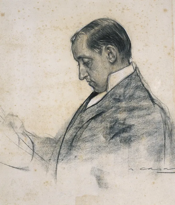 Framed Print : CASAS i CARBO, Ramon (1866-1932). Portrait of Miguel Utrillo. ca. 1897 - ca. 1900. Charcoal and conte crayon highlighted in pastel on Ingres paper. Modernism. Drawing. SPAIN Framed Print : CASAS i CARBO, Ramon (1866-1932). Portrait of Miguel Utrillo. ca. 1897 - ca. 1900. Charcoal and conte crayon highlighted in pastel on Ingres paper. Modernism. Drawing. SPAIN