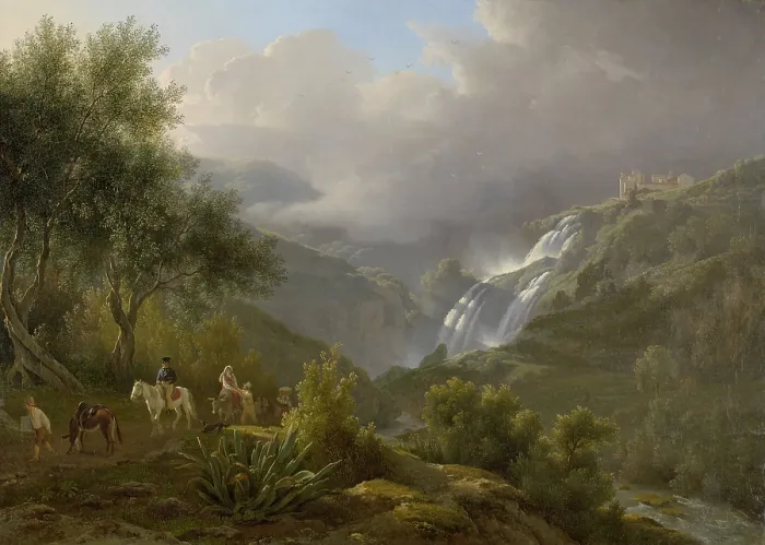 Framed Print : The Cascades at Tivoli, with a Storm Approaching, by Abraham Teerlink, 1824, Dutch oil painting on canvas Framed Print : The Cascades at Tivoli, with a Storm Approaching, by Abraham Teerlink, 1824, Dutch oil painting on canvas