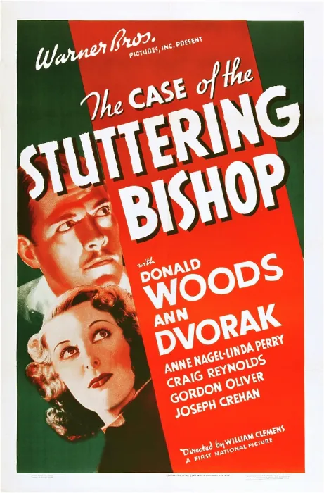 Framed Print : THE CASE OF THE STUTTERING BISHOP, US poster art, from top: Donald Woods, Ann Dvorak, 1937