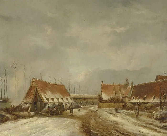 Framed Print : The Casemates Before Naarden, 1814, by Pieter Gerardus van Os, 1814, Dutch painting, oil on canvas