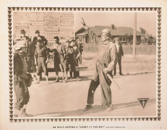 Framed Print : CASEY AT THE BAT, US lobbycard, DeWolf Hopper (right), 1916